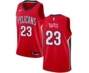 Men's Nike New Orleans Pelicans #23 Anthony Davis Swingman Red Alternate NBA Jersey Statement Edition
