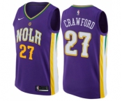 Men's Nike New Orleans Pelicans #27 Jordan Crawford Swingman Purple NBA Jersey - City Edition