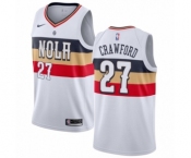 Men's Nike New Orleans Pelicans #27 Jordan Crawford White Swingman Jersey - Earned Edition