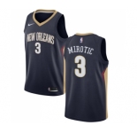 Men's Nike New Orleans Pelicans #3 Nikola Mirotic Swingman Navy Blue NBA Jersey - Icon Edition