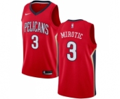 Men's Nike New Orleans Pelicans #3 Nikola Mirotic Swingman Red NBA Jersey Statement Edition