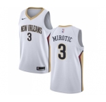 Men's Nike New Orleans Pelicans #3 Nikola Mirotic Swingman White NBA Jersey - Association Edition