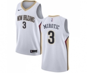 Men's Nike New Orleans Pelicans #3 Nikola Mirotic Swingman White NBA Jersey - Association Edition