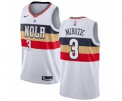 Men's Nike New Orleans Pelicans #3 Nikola Mirotic White Swingman Jersey - Earned Edition