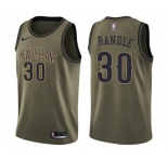 Men's Nike New Orleans Pelicans #30 Julius Randle Swingman Green Salute to Service NBA Jersey