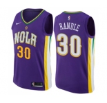 Men's Nike New Orleans Pelicans #30 Julius Randle Swingman Purple NBA Jersey - City Edition