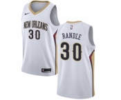 Men's Nike New Orleans Pelicans #30 Julius Randle Swingman White NBA Jersey - Association Edition
