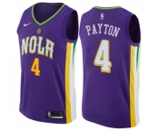 Men's Nike New Orleans Pelicans #4 Elfrid Payton Authentic Purple NBA Jersey - City Edition