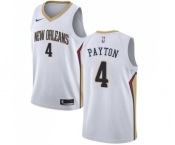 Men's Nike New Orleans Pelicans #4 Elfrid Payton Authentic White NBA Jersey - Association Edition