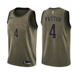 Men's Nike New Orleans Pelicans #4 Elfrid Payton Swingman Green Salute to Service NBA Jersey