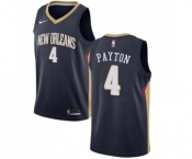 Men's Nike New Orleans Pelicans #4 Elfrid Payton Swingman Navy Blue NBA Jersey - Icon Edition