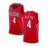 Men's Nike New Orleans Pelicans #4 Elfrid Payton Swingman Red NBA Jersey Statement Edition