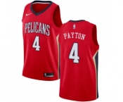 Men's Nike New Orleans Pelicans #4 Elfrid Payton Swingman Red NBA Jersey Statement Edition