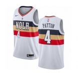 Men's Nike New Orleans Pelicans #4 Elfrid Payton White Swingman Jersey - Earned Edition