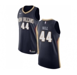 Men's Nike New Orleans Pelicans #44 Solomon Hill Authentic Navy Blue Road NBA Jersey - Icon Edition