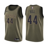 Men's Nike New Orleans Pelicans #44 Solomon Hill Swingman Green Salute to Service NBA Jersey