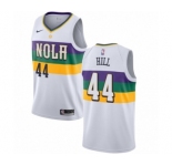 Men's Nike New Orleans Pelicans #44 Solomon Hill Swingman White NBA Jersey - City Edition