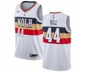 Men's Nike New Orleans Pelicans #44 Solomon Hill White Swingman Jersey - Earned Edition