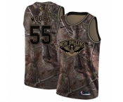 Men's Nike New Orleans Pelicans #55 E'Twaun Moore Swingman Camo Realtree Collection NBA Jersey