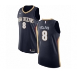 Men's Nike New Orleans Pelicans #8 Jahlil Okafor Authentic Navy Blue NBA Jersey - Icon Edition