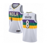 Men's Nike New Orleans Pelicans #8 Jahlil Okafor Authentic White NBA Jersey - City Edition