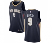 Men's Nike New Orleans Pelicans #9 Rajon Rondo Swingman Navy Blue Road NBA Jersey - Icon Edition