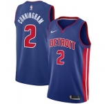 Nike Pistons #2 Cade Cunningham Blue NBA Swingman Icon Edition Jersey