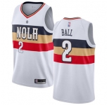 Pelicans #2 Lonzo Ball White Basketball Swingman Earned Edition Jersey