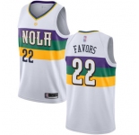 Pelicans #22 Derrick Favors White Basketball Swingman City Edition 2018-19 Jersey