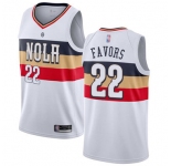 Pelicans #22 Derrick Favors White Basketball Swingman Earned Edition Jersey