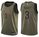 Pelicans #3 Josh Hart Green Basketball Swingman Salute to Service Jersey