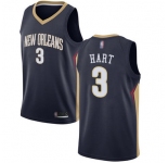 Pelicans #3 Josh Hart Navy Basketball Swingman Icon Edition Jersey