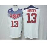 2014 FIBA Basketball World Cup USA jerseys #13 hrrden white