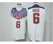 2014 FIBA Basketball World Cup USA jerseys #6 rose white