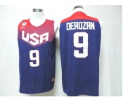 2014 FIBA Basketball World Cup USA jerseys #9 derozrn blue