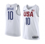 Men's Nike Team USA #10 Kobe Bryant Swingman White 2016 Olympics Basketball Jersey