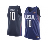 Men's Nike Team USA #10 Kyrie Irving Swingman Navy Blue 2016 Olympic Basketball Jersey