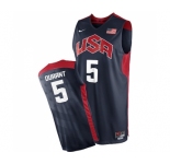 Men's Nike Team USA #5 Kevin Durant Swingman Navy Blue 2012 Olympics Basketball Jersey
