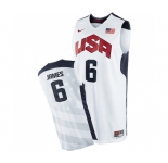 Men's Nike Team USA #6 LeBron James Swingman White 2012 Olympics Basketball Jersey