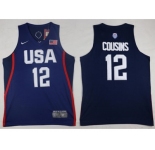 Nike Team USA #12 DeMarcus Cousins Navy Blue 2016 Dream Team Stitched NBA Jersey