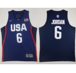 Nike Team USA #6 DeAndre Jordan Navy Blue 2016 Dream Team Stitched NBA Jersey