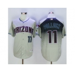 Arizona Diamondbacks #11 A. J. Pollock Gray-Capri New Cool Base Stitched Baseball Jersey