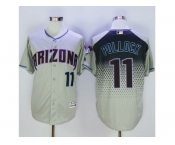 Arizona Diamondbacks #11 A. J. Pollock Gray-Capri New Cool Base Stitched Baseball Jersey
