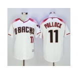 Arizona Diamondbacks #11 A. J. Pollock White Brick New Cool Base Stitched Baseball Jersey