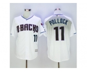 Arizona Diamondbacks #11 A. J. Pollock White Capri New Cool Base Stitched Baseball Jersey