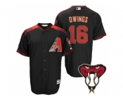 Arizona Diamondbacks #16 Chris Owings Black Cool Base Alternate Jersey