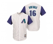 Arizona Diamondbacks #16 Chris Owings Cream Purple Cooperstown Collection Cool Base Jersey