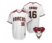 Arizona Diamondbacks #16 Chris Owings White Cool Base Home Jersey