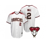 Arizona Diamondbacks #2 Aaron Hill White Cool Base Home Jersey