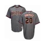 Arizona Diamondbacks #20 Luis Gonzalez Authentic Grey Road Cool Base MLB Jersey